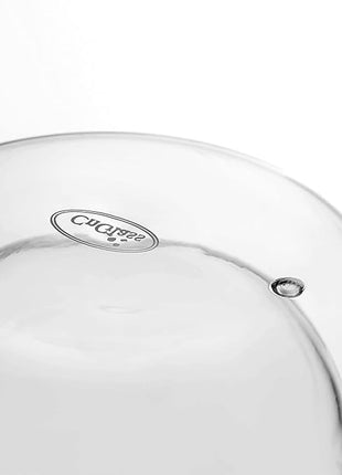 CNGLASS 10oz Double Walled Glass Coffee Mugs(2-pack),Clear Coffee Cups with Handle,Glass Espresso Mugs for Latte,Cappuccino,Tea