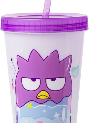 Silver Buffalo Sanrio Hello Kitty and Friends 4 Pack Color Changing Plastic Tumblers Featuring Hello Kitty, My Melody, Badtz Maru, and Cinnamoroll, 24 Ounce