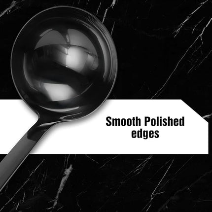 12 inch Soup Ladle, Stainless Steel Ladle Spoon, Soup Spoons with Comfortable Handle, Kitchen Utensil for Cooking, Metal Kitchen Accessories