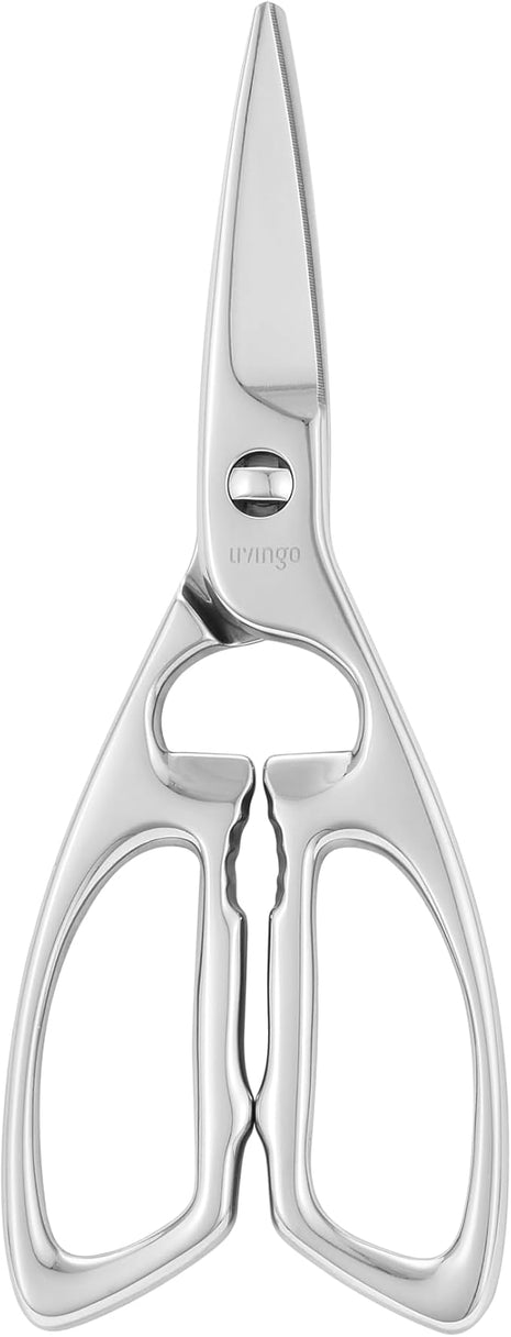 LIVINGO Heavy Duty Kitchen Scissors - Multi-function Dishwasher Safe Stainless Steel Forged Come Apart Utility Shears All Purpose for Cutting Food, Meat, Poultry, Vegetable, Nutcracker