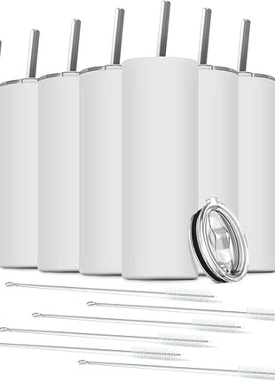 Tumbler with Straw and Lid, Insulated Coffee Travel Mug Tumbler 20 oz Stainless Steel Double Wall Reusable for Iced Drink, Women and Men Gift, Home Office, Outdoor