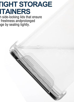 Extra Large 7qt / 6.5L/220oz Tall Food Storage Containers, WIDE & DEEP, 4-Piece Plastic Airtight Kitchen Pantry Storage Containers for Flour, Sugar, with 4 Measuring Cups,20 Labels