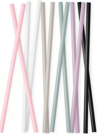 Simple Modern Plastic Reusable Straws | BPA Free and Waste Reducing Plastic Straw for Tumblers and Travel Mugs | Trek Collection | 12 Pack | Assortment 1
