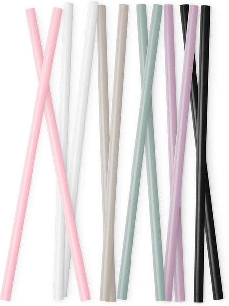 Simple Modern Plastic Reusable Straws | BPA Free and Waste Reducing Plastic Straw for Tumblers and Travel Mugs | Trek Collection | 12 Pack | Assortment 1