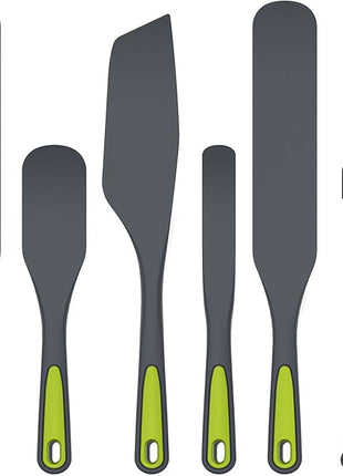 Silicone Spurtle Cooking Utensil Set: Heat Resistant Non Stick Silicone Spatula Tools for Cooking - Non Scratch Cookware & BPA Free for Stir Fry, Spread, Stir