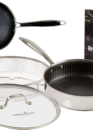 Copper Chef Titan Fry, 9.5 inch with 8 inch Pan, stainless-steel