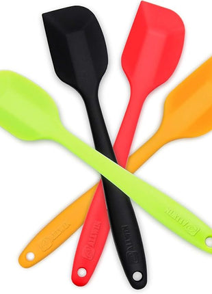4-Piece Silicone Spatula, Heat-Resistant Non-stick Rubber Spatulas with Stainless Steel Core