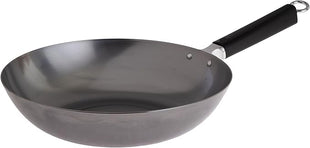 JOYCE CHEN Professional Series 12-Inch Carbon Steel Stir Fry Pan with Phenolic Handle