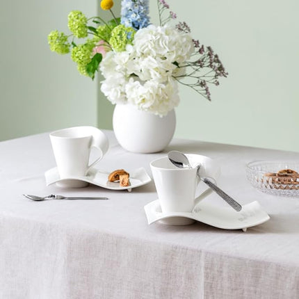 Villeroy & Boch New Wave Cafe Large Party Plate, 8.5 x 6.5 in, Premium Porcelain, White