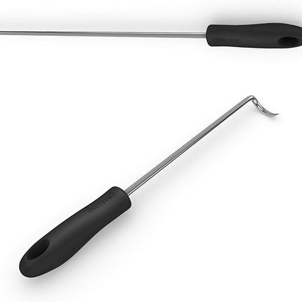 Cave Tools Food Flipper and Meat Hook for Grilling, Flipping, and Turning Vegetables and Meats BBQ Grill and Smoker Accessories, Left Handed, Large (17 Inch) + Small (12 Inch)