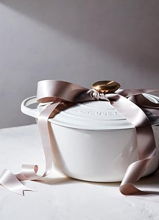 Le Creuset Enameled Cast Iron Signature Round Dutch Oven, 5.5 qt., White