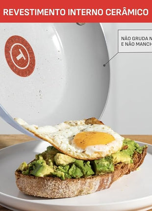 T-Fal Refresh Ceramic Nonstick Cookware Set, 12-Piece Nonstick Cookware, Oven Safe to 350°F, Stockpot, Griddle, Frying Pans, Utensils, Ceramic Pots and Pans Set, Blue