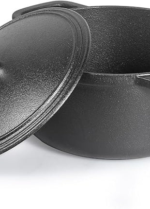 COMMERCIAL CHEF 3.4 Quart Cast Iron Dutch Oven with Dome Lid and Handles