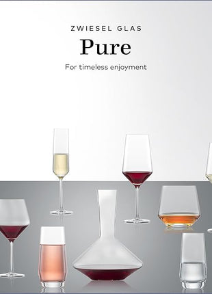 ZWIESEL GLAS Pure Beaujolais Red Wine Glasses (Set of 4), Wine Glasses for Red Wine, Dishwasher-Safe Machine-Made Tritan Crystal Glasses, Made in Germany (16 Ounce)