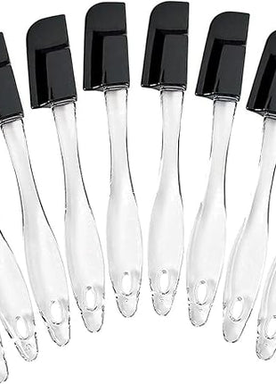 Mini Spatulas Set - 10 Piece Heat Resistant Silicone Spatula - Pro-Grade Multipurpose Kitchen Tool for Baking, Cooking, Mixing, and More - Non-Stick, Dishwasher Safe Bright and Small Spatula - Black