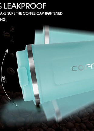 CS COSDDI 12 oz Stainless Steel Vacuum Insulated Tumbler - Coffee Travel Mug Spill Proof with Lid - Coffee Cups for Keep Hot/Ice Coffee,Tea and Beer