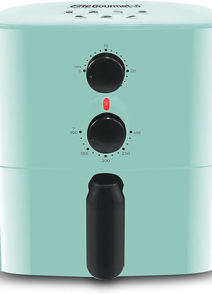 Elite Gourmet EAF-3218BL Personal 1.1Qt Compact Space Saving Electric Hot Air Fryer Oil-Less Healthy Cooker, Timer & Temperature Controls, PFOA Free, Mint