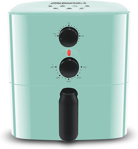 Elite Gourmet EAF-3218BL Personal 1.1Qt Compact Space Saving Electric Hot Air Fryer Oil-Less Healthy Cooker, Timer & Temperature Controls, PFOA Free, Mint