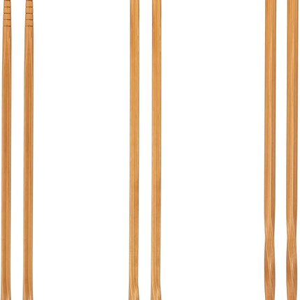 YOSUKATA Reusable Natural Wooden Long Cooking Chopsticks Set of 3 pairs: 11.8 inch, 13-inch, 14.2 inch Brown Long Wok Wooden Chopsticks Reusable