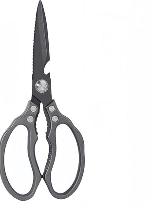 AWinjoy Heavy Duty Sharp Kitchen Scissors - Dishwasher Safe Black Cooking Shears for Meat, Chicken, Fish, Poultry, Herb, Bread (All Black)