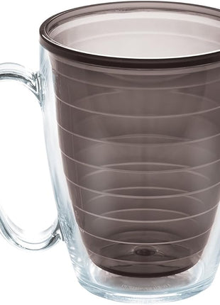 Tervis Clear & Colorful Tabletop Made in USA Double Walled Insulated Tumbler Travel Cup Keeps Drinks Cold & Hot, 16oz Mug, Quartz