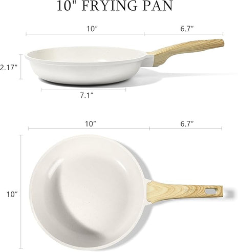 GiPP Ceramic Nonstick Frying Pan - 10 Inch Healthy Non-Toxic Non Stick Skillet Omelette Pans, Induction Compatible Chef Pan, PFAS & PFOA-Free, Dishwasher Safe, Stay Cool Handles Visit the Store