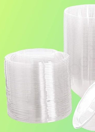 Smygoods Disposable Plastic Salad Bowls with Airtight Lids Ideal for Meal Prep, Takeout, Catering, Parties, Picnics, and Food Storage, Stackable, Leak-Proof