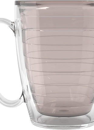 Tervis Clear & Colorful Tabletop Made in USA Double Walled Insulated Tumbler Travel Cup Keeps Drinks Cold & Hot, 16oz Mug, River Rock