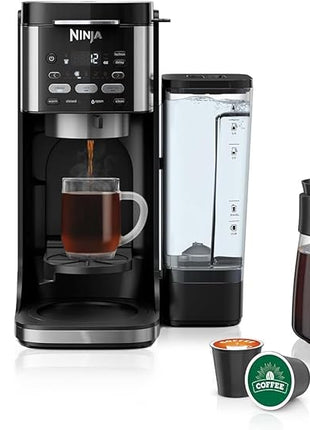 Ninja | Drip Coffee Maker | DualBrew Pro Hot & Iced Coffee | Compatible with K-Cup Pods | 3 Brew Styles (Classic, Rich, & Iced) | 60oz Removable Reservoir & Dishwasher Safe | Black | 12-Cup (Renewed)