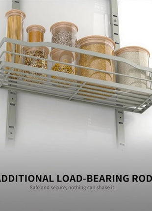 Moforoco Grey 9-Tier Over The Door Pantry Organizer, Pantry Organization and Storage, Black Hanging Basket Wall Spice Rack Seasoning Shelves