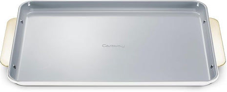 Caraway Non-Stick Ceramic Baking Sheet - Naturally Slick Ceramic Coating - Non-Toxic, PTFE & PFOA Free - Perfect for Baking, Roasting, and More - Large (18" x 13") - White