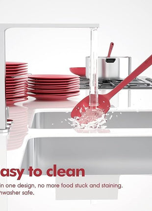 4 Pieces Silicone Spatula Set, Food Grade Rubber Spatula, Upgrade Strong Handle with Ergonomic Grip, Heat Resistant for Nonstick Cookware, Cooking