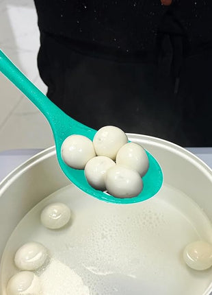 Silicone Spoons for Cooking - Extra Large Kitchen Spoons for Mixing, Serving, & Stirring - 600°F Heat-Resistant Non Stick Utensils Ladle & Skimmer- Dishwasher Safe, Teal