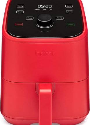 Instant Pot Vortex 2QT Mini Air Fryer, Small Air fryer that Crisps,Reheats,Bakes,Roasts for Quick Easy Meals,Includes over 100 In-App Recipes, is Dishwasher-Safe, from the Makers of Instant Pot, Red