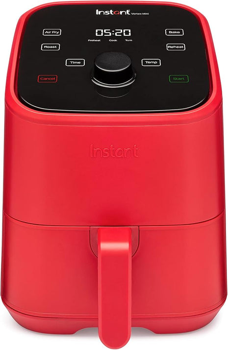 Instant Pot Vortex 2QT Mini Air Fryer, Small Air fryer that Crisps,Reheats,Bakes,Roasts for Quick Easy Meals,Includes over 100 In-App Recipes, is Dishwasher-Safe, from the Makers of Instant Pot, Red