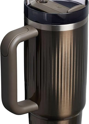 STANLEY Quencher H2.0 Tumbler with Handle and Straw 30 oz | Flowstate 3-Position Lid | Cup Holder Compatible for Travel | Insulated Stainless Steel Cup | BPA-Free | Fluted Gunmetal Shine
