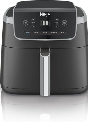Ninja | Air Fryer | 5 QT Capacity | 5-in-1 Air Fry, Bake, Roast, Reheat, & Dehydrate | Air Crisp Technology | Nonstick Basket & Crisper Plate | Grey | AF142
