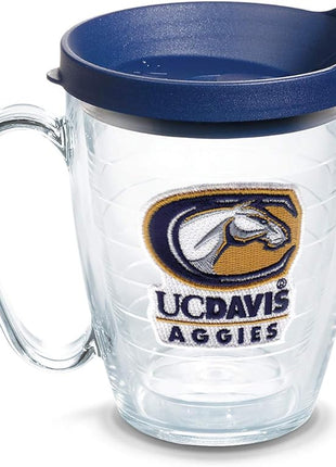 Tervis Made in USA Double Walled University of California UC Davis Aggies Insulated Tumbler Cup Keeps Drinks Cold & Hot, 16oz Mug, Primary Logo