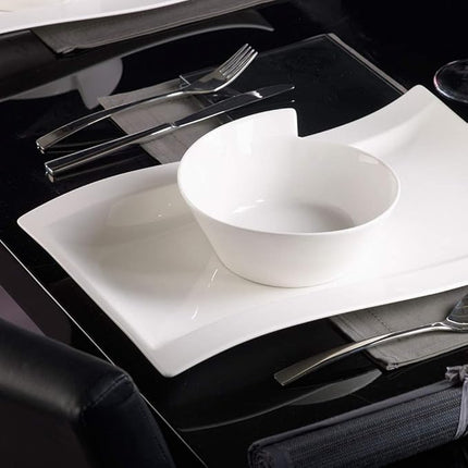 Villeroy & Boch New Wave Gourmet Plate, 13 x 9.5 in, Premium Porcelain, White