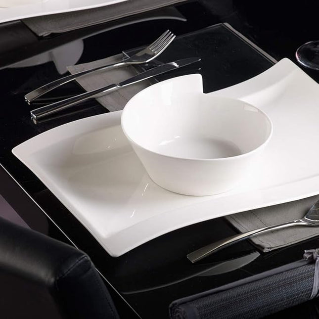 Villeroy & Boch New Wave Gourmet Plate, 13 x 9.5 in, Premium Porcelain, White