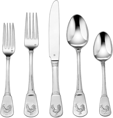 Cuisinart 3-Pack of 20-Piece Elite Flatware Set, French Rooster (CFE-01-FR20)