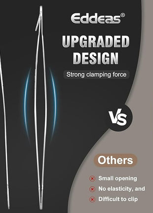 Kitchen Tweezers Tongs, Cooking Tweezers Stainless Steel - 3 Size 12'' 10'' & 8 inch Ideal for Meat, pasta, plating and pinching delicate small pieces of food, Set of 3