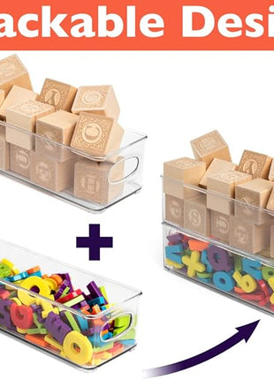 ClearSpace Plastic Pantry Organization and Food Storage Bin – Great Kitchen Storage – Fridge Organizer Bins – 4 Pack