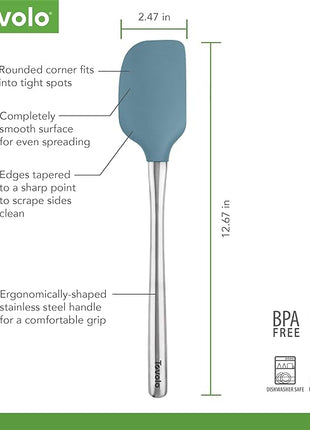 Tovolo Flex-Core Stainless Steel Handled Spatula, Heat-Resistant & BPA-Free Silicone Turner Head, Safe for Cast Iron & Non-Stick Cookware, Dishwasher-Safe: Home & Kitchen