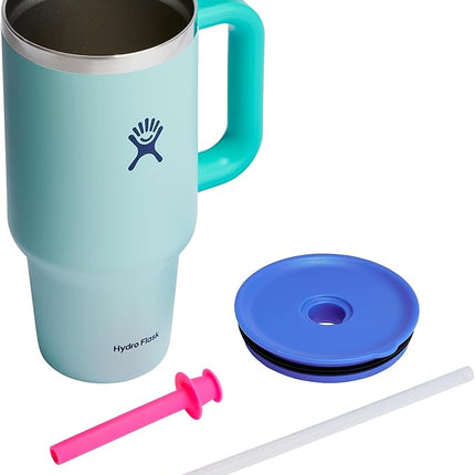 Hydro Flask 32 Oz Travel Tumbler with Handle, Lid and Straw - Insulated Stainless Steel in 32 Oz Polar Plunge