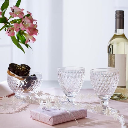 Villeroy & Boch Boston Colored Individual Bowl, Clear, 4.5" Diamond Faceted Crystal