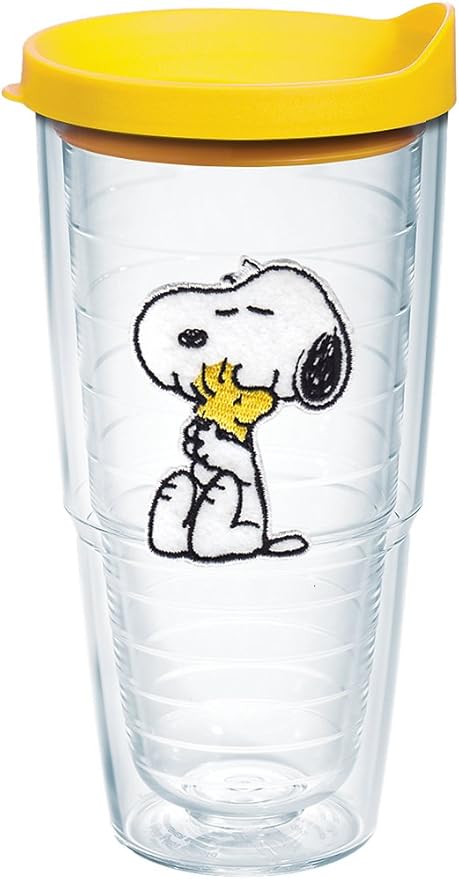 Tervis Peanuts Best Buddies Collection Snoopy Woodstock House Made in USA Double Walled Insulated Tumbler Travel Cup Keeps Drinks Cold & Hot, 24oz, Felt