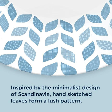 Corelle Global Collection Vitrelle 18-Piece Dinnerware Set Triple Layer Recycled Glass, Lightweight Eco-Friendly Round Plates and Bowls Set, Northern Pines