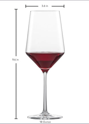 ZWIESEL GLAS Pure Cabernet Red Wine Glass (Set of 6), Graceful Wine Glasses for Red Wine, Dishwasher-Safe Tritan Crystal Glasses, Made in Germany (18 Ounce)