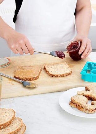 Tovolo Flex-Core Stainless Steel Handled Mini Spatula & Spoonula Set of 2, Kitchen Utensil Set, BPA-Free Silicone, Safe for Cast Iron & Cookware Dishwasher-Safe